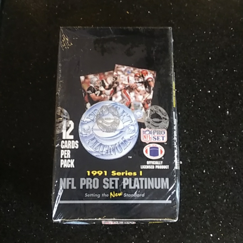 New in Sealed Box NFL ProSet Platinum 1991 Series 1 Wax Box
